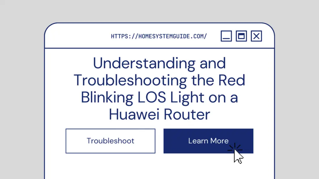 Understanding and Troubleshooting the Red Blinking LOS Light on a Huawei Router